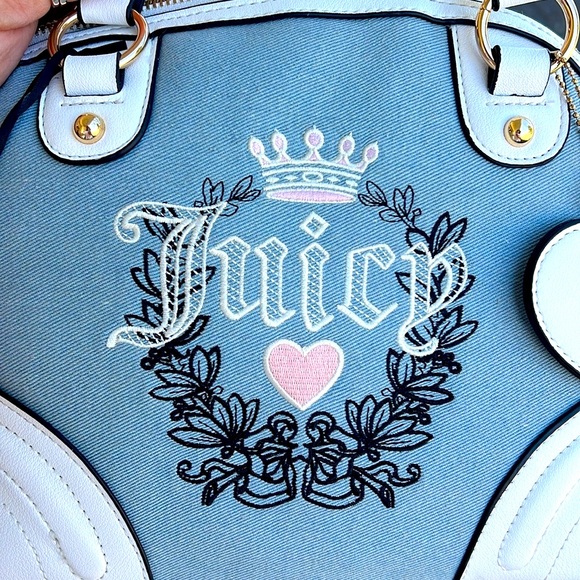 🩵 Juicy Couture Blue and White Women's Bag - Picture 3 of 11
